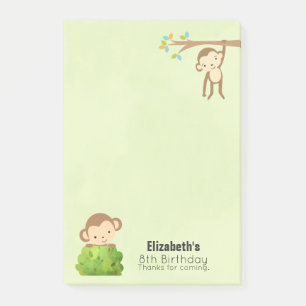 Monkeys Speelse en schattige verjaardag Bedankt Post-it® Notes