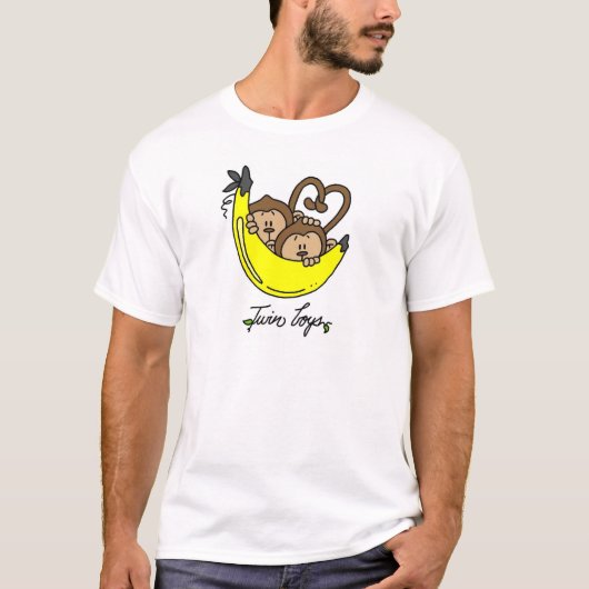 Monkeys Twin Boys Tshirts en cadeaus (Voorkant)