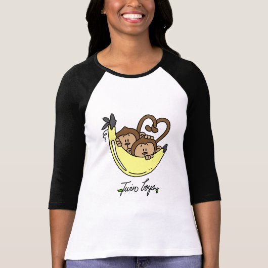 Monkeys Twin Boys Tshirts en cadeaus (Voorkant)