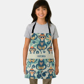 Monkeys Waterverf Aangepast patroon Schort (Insitu)