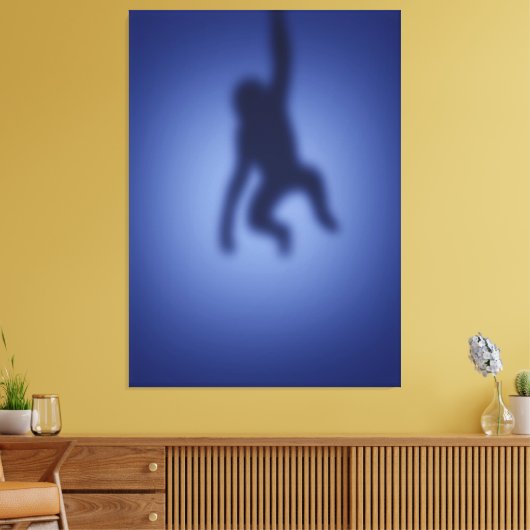 Monkeysilhouet Canvas Afdruk (Insitu (Woonkamer))