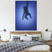 Monkeysilhouet Canvas Afdruk (Insitu (Slaapkamer))