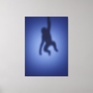 Monkeysilhouet Canvas Afdruk
