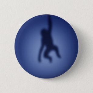 Monkeysilhouet Ronde Button 5,7 Cm