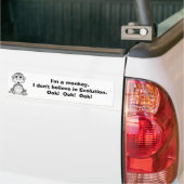 Monkeyvolutie Bumpersticker (Op Truck)