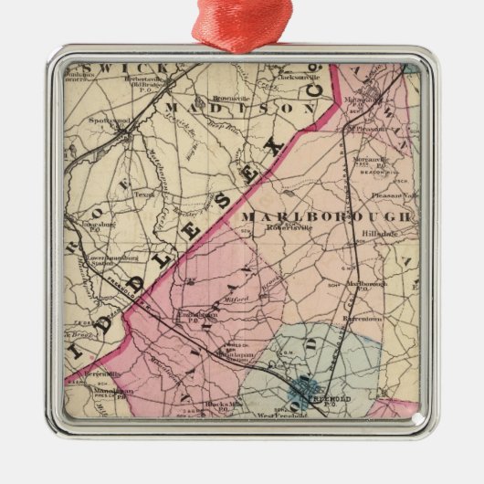 Monmouth County, NJ Metalen Ornament (Voorkant)