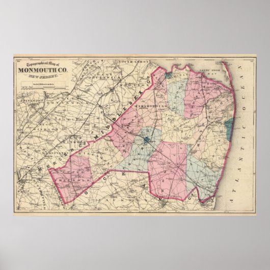 Monmouth County, NJ Poster (Voorkant)