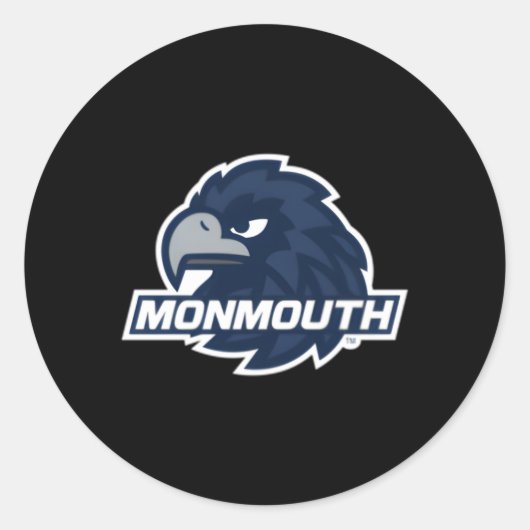 Monmouth Hawks Linker Borst Icoon Ronde Sticker (Voorkant)