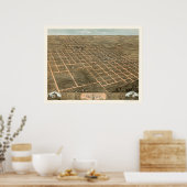 Monmouth, IL Panorama - 1869 Poster (Keuken)