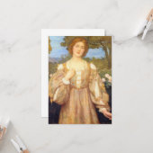 Monna Giovanna (door Edward Robert Hughes) Kaart (Voorkant / Achterkant in situ)