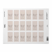 Monnaie à être Étiquette de mariage préféré (Feuille entière)