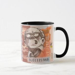 Monnaie colombienne Dessin café Mug 20.000 Pesos