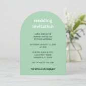 Monnaie de code QR vert tout en un Faire-part de m (Debout devant)