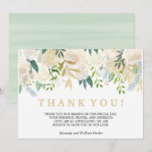 Monnaie de Merci mariage ivoire Floral Rose (Devant / Derrière)