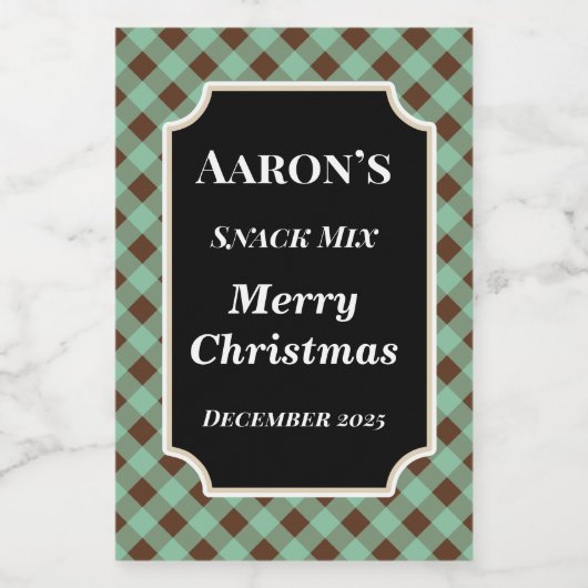 Monnaie En vichy Cuisine Étiquette Stickers Cadeau (Étiquettes simples)