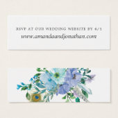 Monnaie et Aquarelle Bleue Boho Mariage Floral RSV (Devant & derrière)