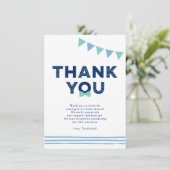 Monnaie et Marine | Carte de remerciements Baby sh (Debout devant)