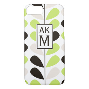 Monnaie et motif floral noir iPhone 7 Coque