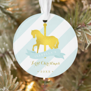 Monnaie et or Carousel Cheval pour le premier Noël