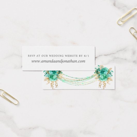 Monnaie et or Floral String éclats mariage RSVP (Bureau)