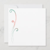 Monnaie et pêche à la Faire-part de mariage fleuri (Dos)