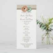 Monnaie et Pêche Gerbera Daisy Wedding Programme (Debout devant)