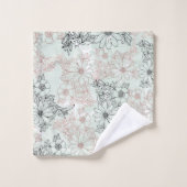 Monnaie moderne Rose noir or marbre floral (Gant de toilette)