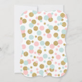 Monnaie Rose et Or 1er anniversaire Invitation (Dos)