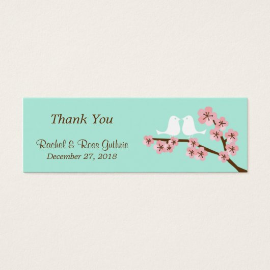 Monnaie verte et rose cerisier en fleurs Mariage m (Devant)