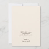 Monnaie verte et rose florale, f Invitation Baby s (Dos)