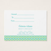 Monnaie verte et Turquoise Tribal Ikat | Certifica (Dos)