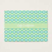 Monnaie verte et Turquoise Tribal Ikat | Certifica (Devant)