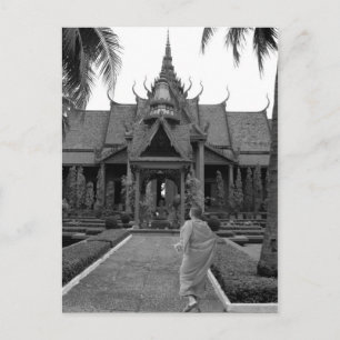 Monnik in het museum briefkaart