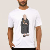 Monnik met kruis in middeleeuwse religieuze mantel t-shirt (Voorkant)