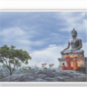 Monniken en Boeddhabeeld Sticker (Voorkant)