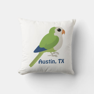 Monnikparkiet -Austin, Texas Kussen