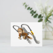 Monniksvliegen met Jetpack Briefkaart (Staand voorkant)