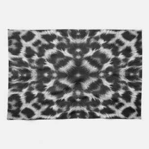 Mono kaleidoscoop-pelpatroon theedoek