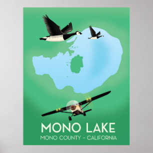 Mono Lake,Mono County, Californië reisposter Poster