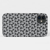 Mono Texture Weave Motif Designer iPhone 5 Coque (Dos (Horizontal))