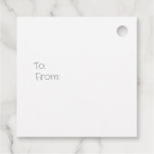 Monochromatic Black Geometric Swirls Pattern Bedankjes Labels (Achterkant)