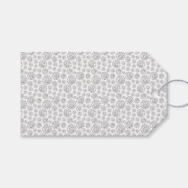 Monochromatic Black Geometric Swirls Pattern Cadeaulabel
