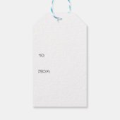 Monochromatic Black Geometric Swirls Pattern Cadeaulabel (Achterkant)