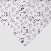 Monochromatic Black Geometric Swirls Pattern Tissuepapier (Detail)