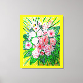 Monochromatic, Rosas, Dianthus caryophyllus,  Gerb Canvas Afdruk