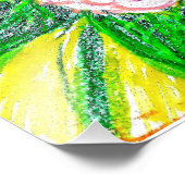 Monochromatic, Rosas, Dianthus caryophyllus, Gerb Foto Afdruk (Hoek)