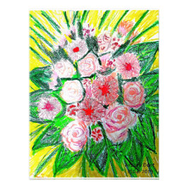 Monochromatic, Rosas, Dianthus caryophyllus,  Gerb Foto Afdruk