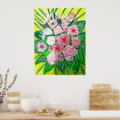 Monochromatic, Rosas, Dianthus caryophyllus,  Gerb Poster (Keuken)