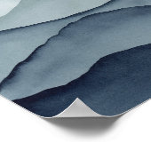 Monochromatic Watercolor Mountains Poster (Hoek)