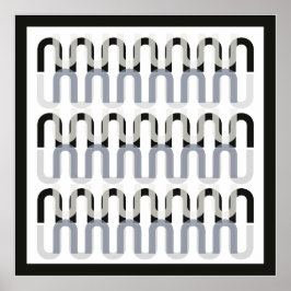 Monochromatisch art deco retro design poster